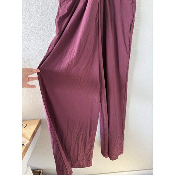 Halara Breezeful Pocket Wide Leg Quick Dry Slip Jumpsuit Amaranth Casual NWT L - Picture 9 of 9